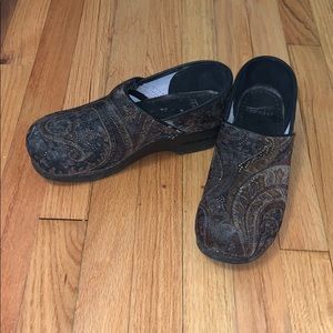 Dansko Tapestry Paisley patterned clogs